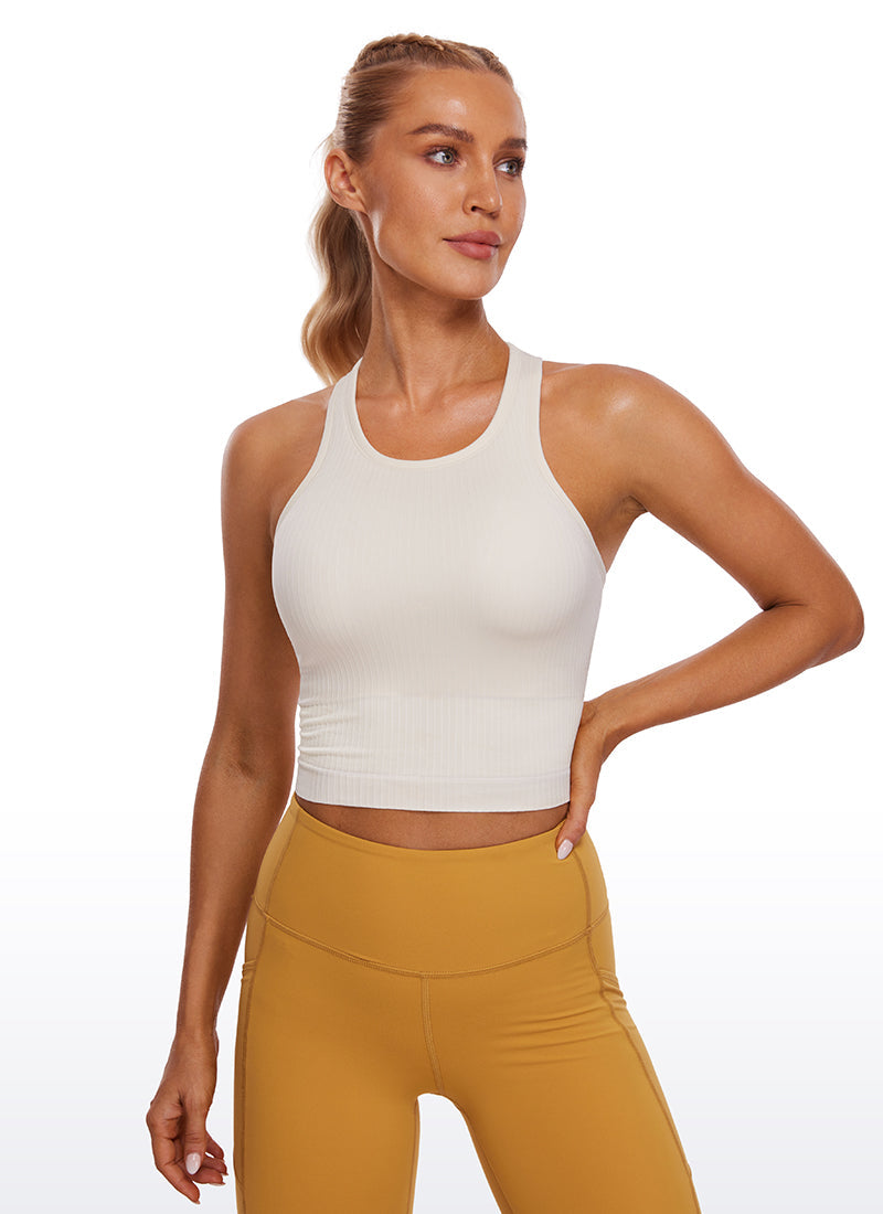 Seamless Ribbed Racerback Crop Tank