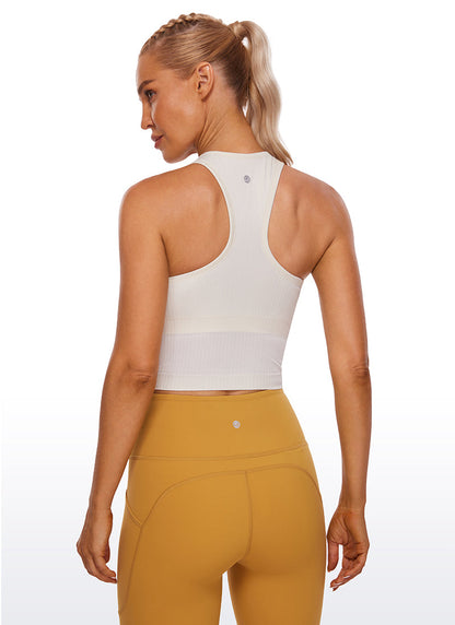 Seamless Ribbed Racerback Crop Tank