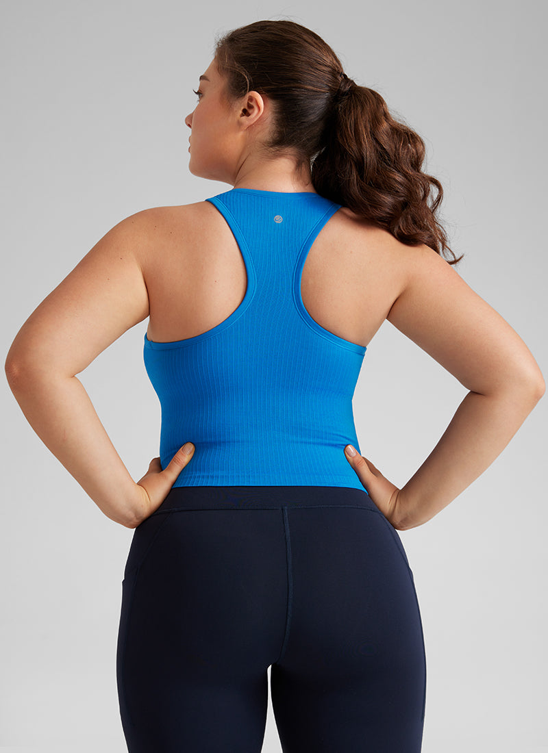 Seamless Ribbed Racerback Crop Tank