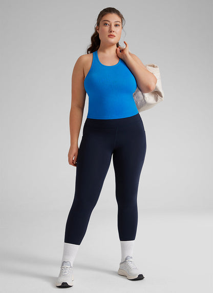 Seamless Ribbed Racerback Crop Tank