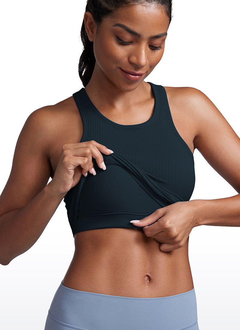 Seamless Ribbed Racerback Crop Tank