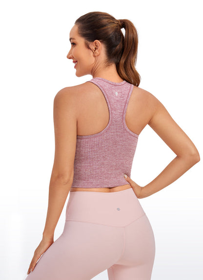Seamless Ribbed Racerback Crop Tank