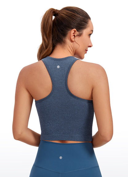 Seamless Ribbed Racerback Crop Tank