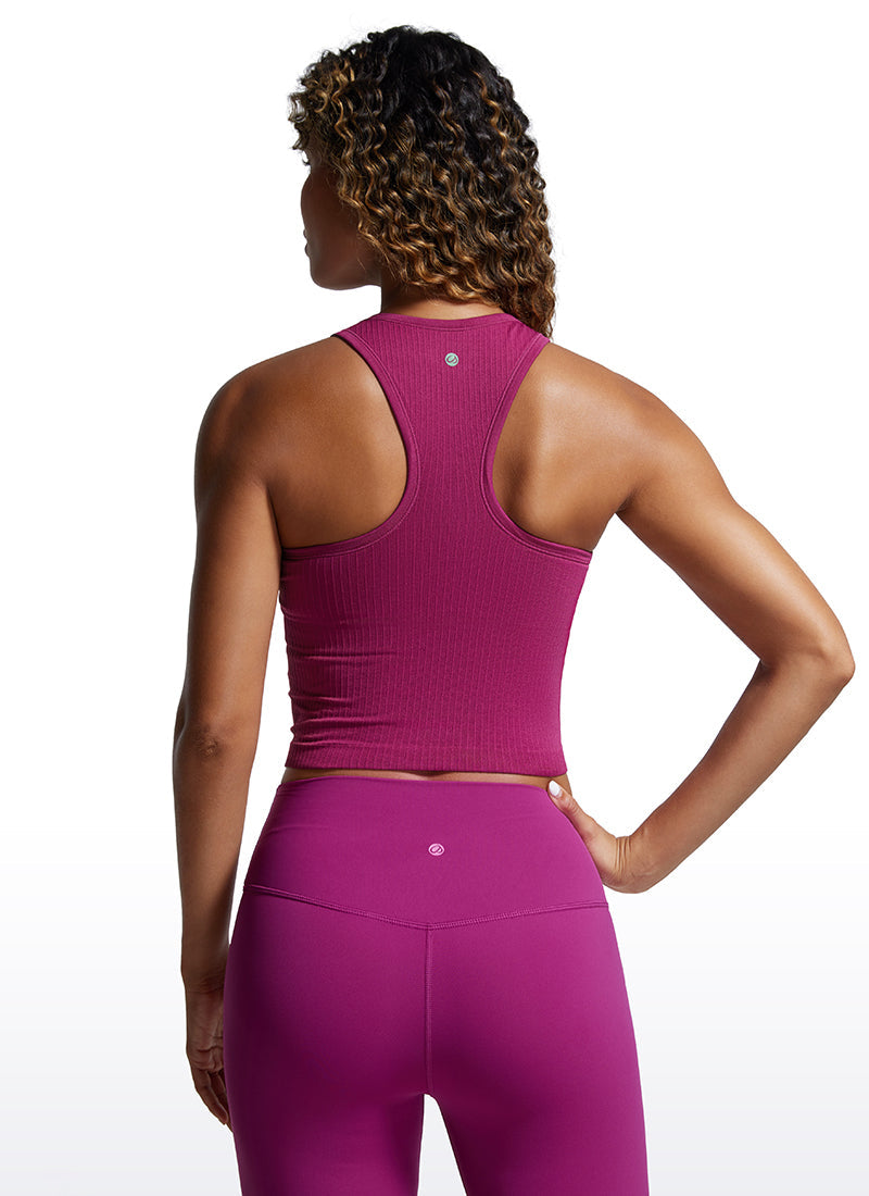 Seamless Ribbed Racerback Crop Tank