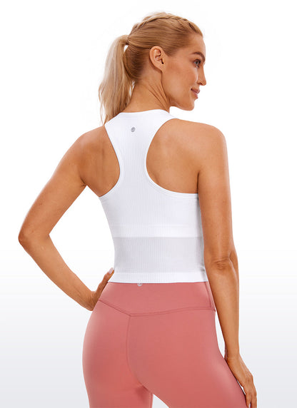 Seamless Ribbed Racerback Crop Tank