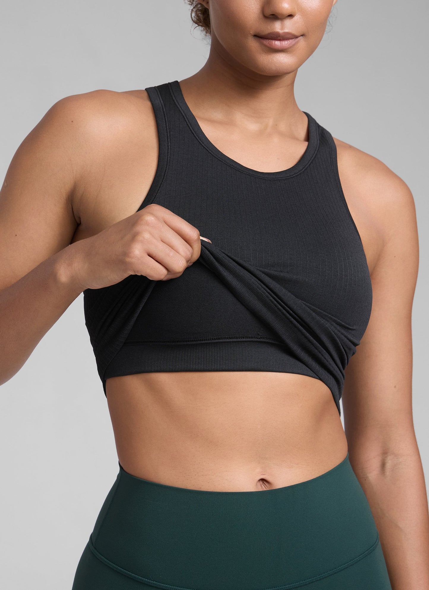 Seamless Racerback Hip Length Tank