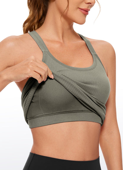 Seamless Racerback Ribbed Hip Length Tank