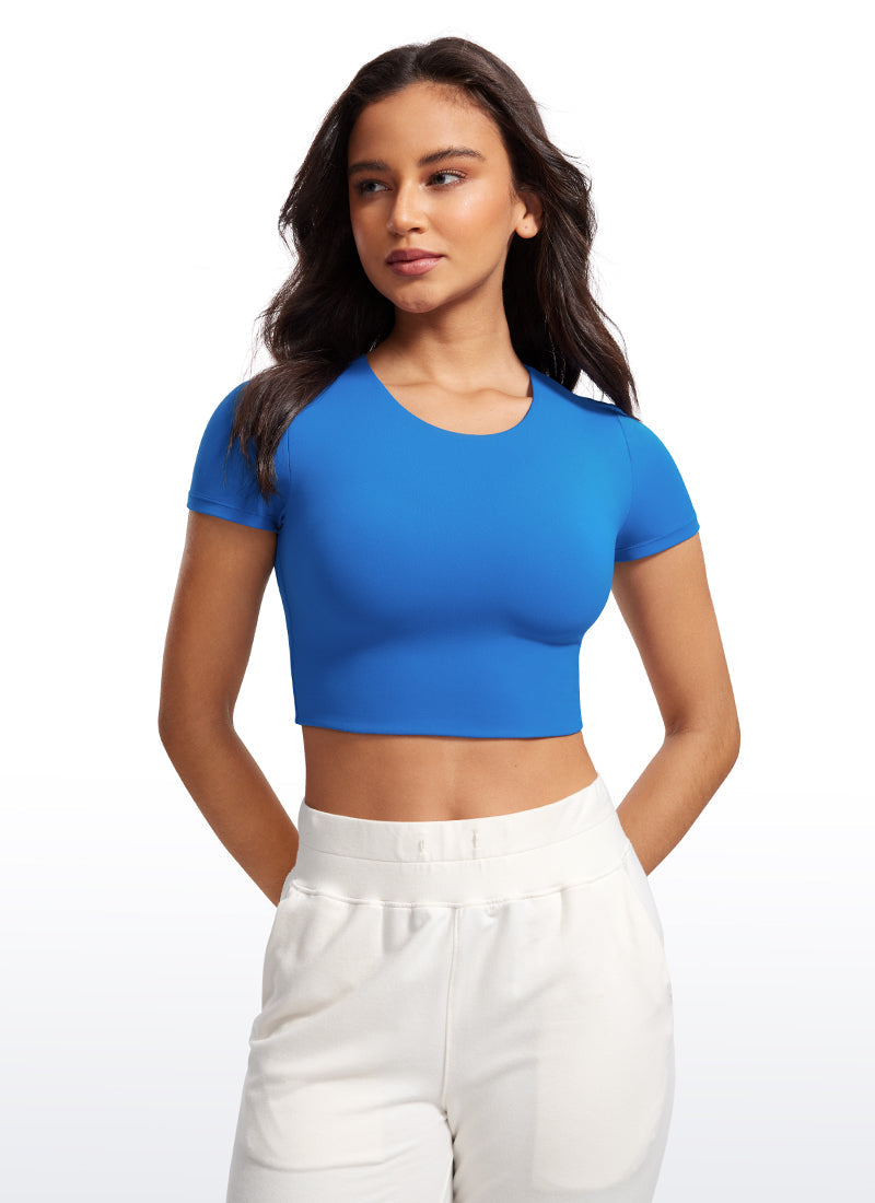 Butterluxe Double Lined Cropped Short Sleeve
