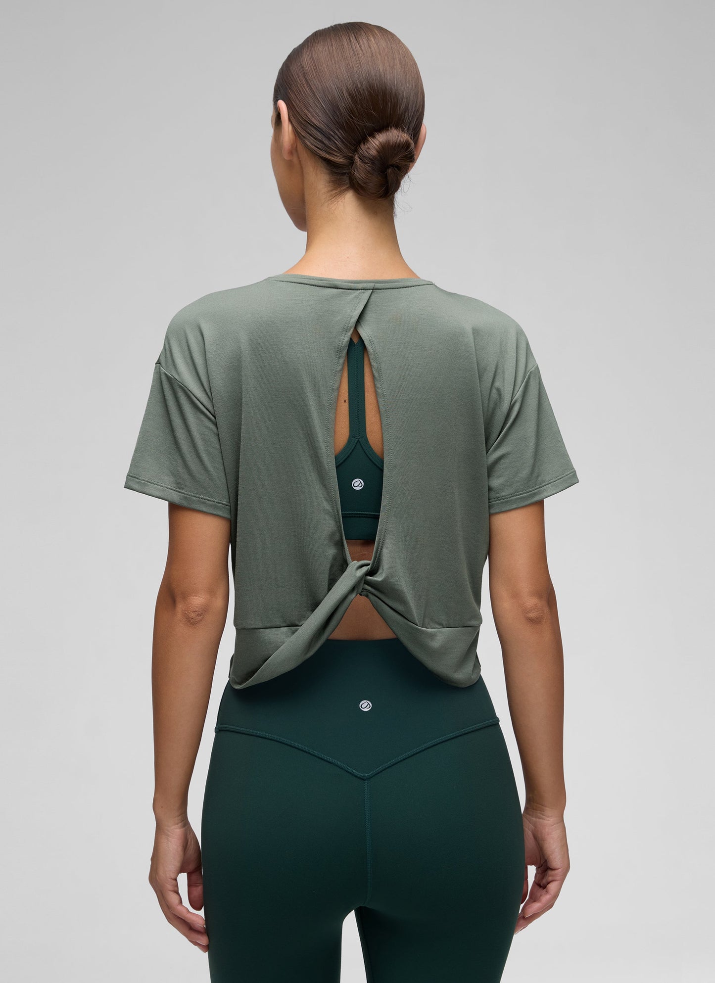 Open Back Cropped Short Sleeve