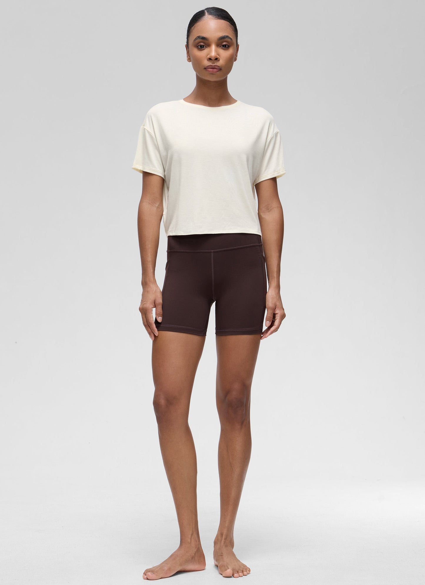 Open Back Cropped Short Sleeve