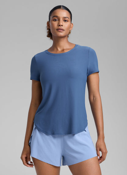 Cloudweight Crewneck Side Slit Short Sleeve