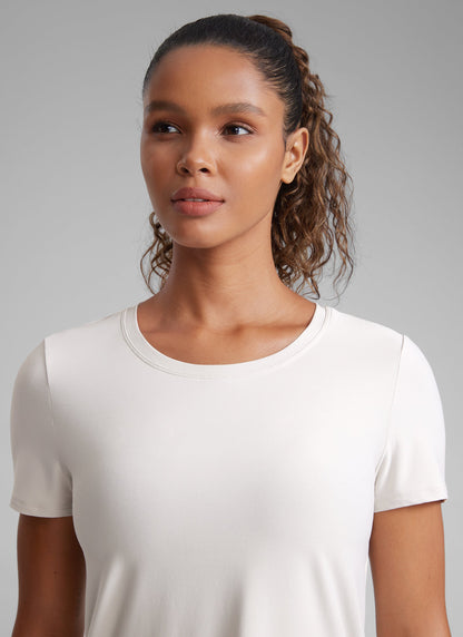 Cloudweight Crewneck Side Slit Short Sleeve