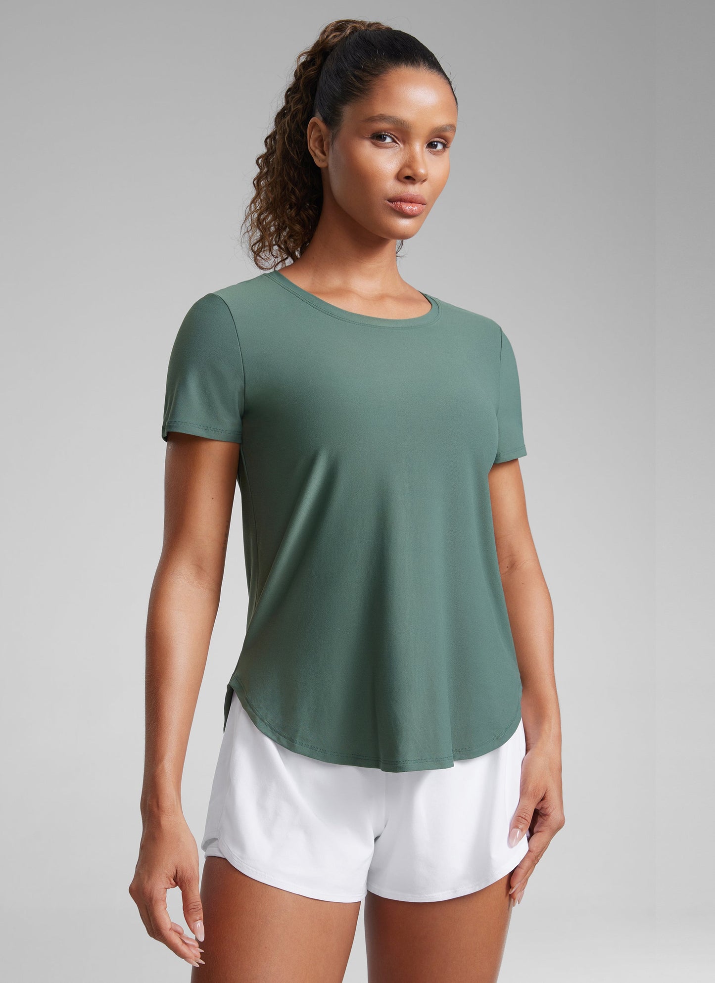 Cloudweight Crewneck Side Slit Short Sleeve