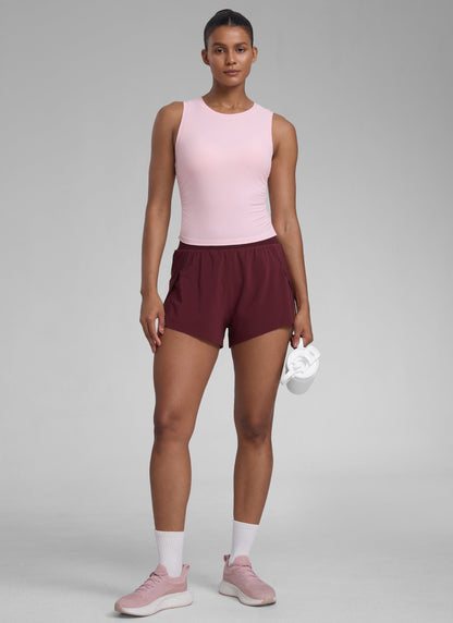 Cloudweight High Neck Ruched Tank