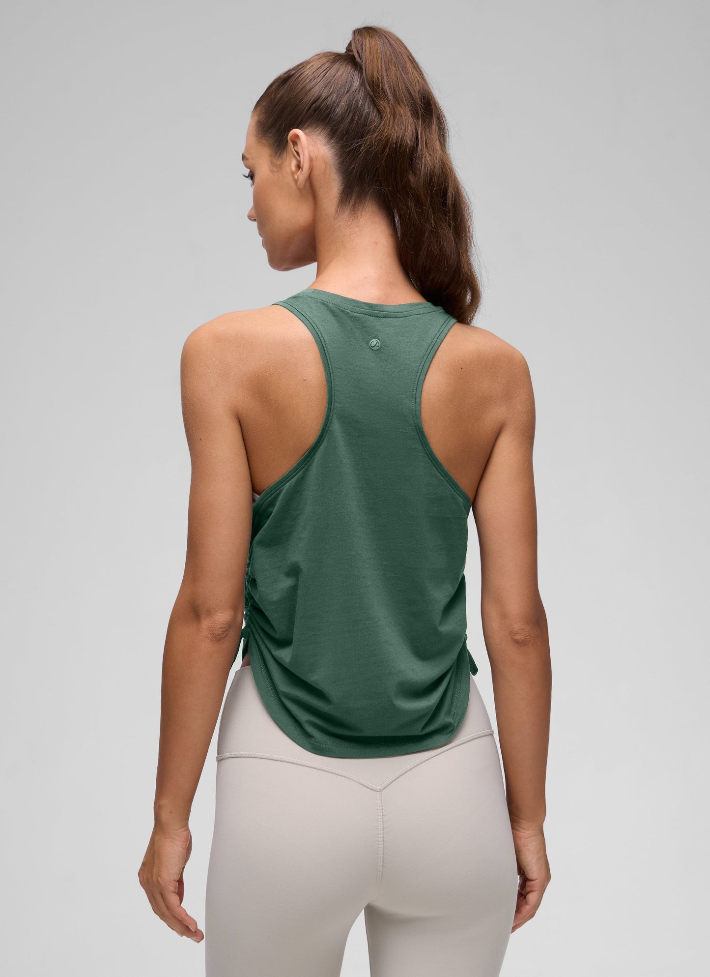 Pima Cotton Racerback Ruched Side Tank