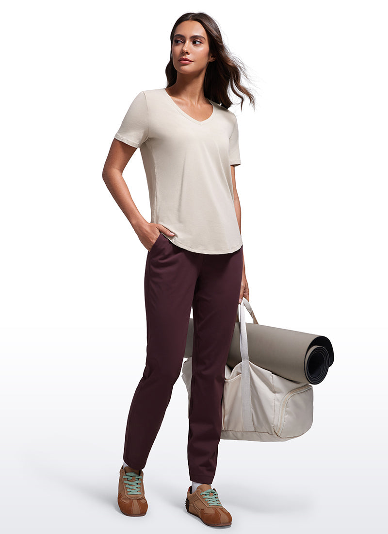 Pima Cotton Pro V Neck Short Sleeve