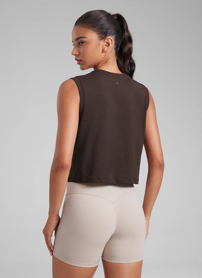 Poly Cotton-Blend Muscle Tank