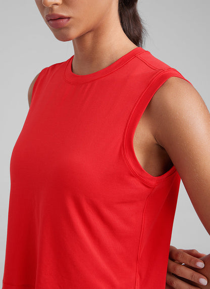 Poly Cotton-Blend Muscle Tank