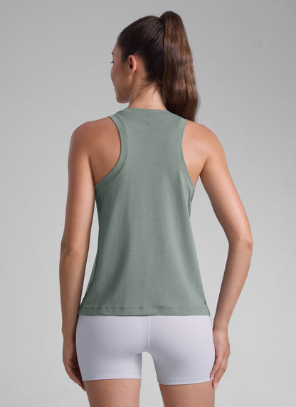 Poly Cotton-Blend Racerback Tank