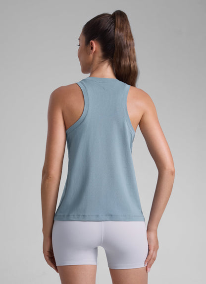 Poly Cotton-Blend Racerback Tank