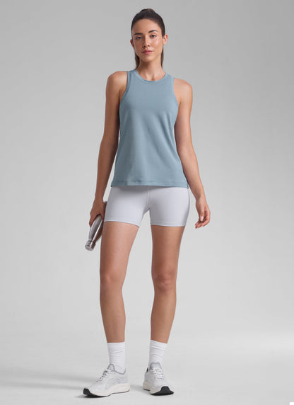 Poly Cotton-Blend Racerback Tank
