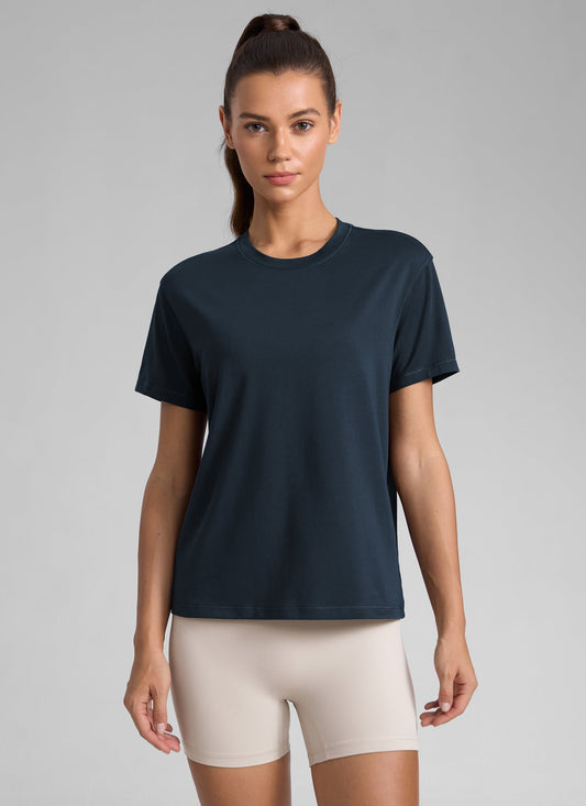 Poly Cotton-Blend Short Sleeves