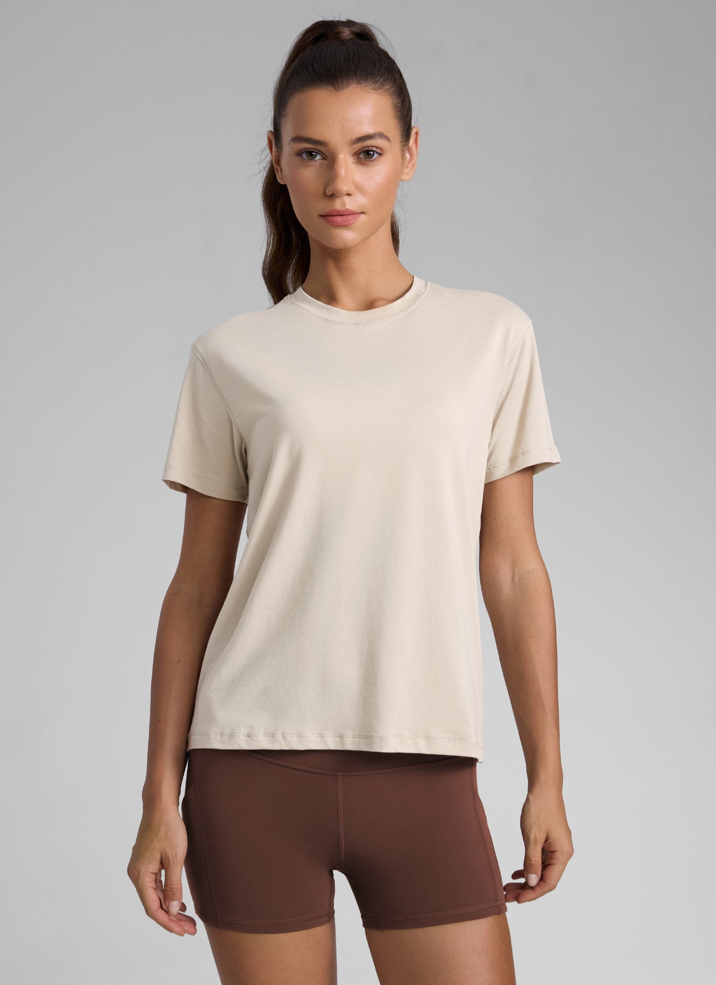 Poly Cotton-Blend Short Sleeves