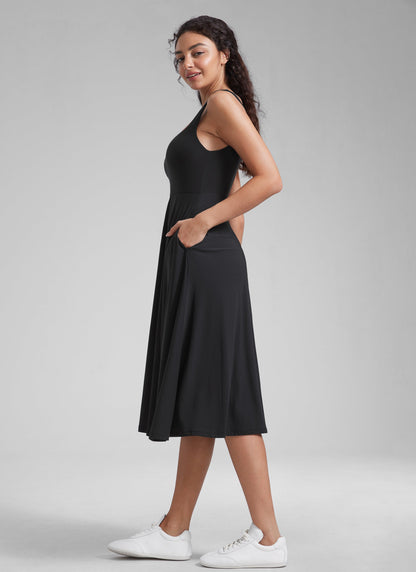 Cloudweight Double Lined Pocket Midi Dress