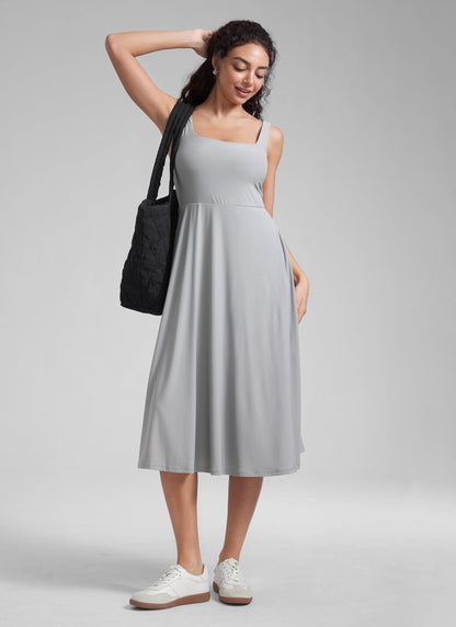 Cloudweight Double Lined Pocket Midi Dress