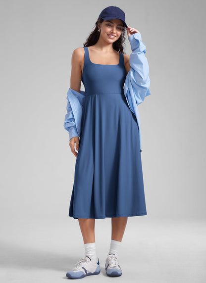 Cloudweight Double Lined Pocket Midi Dress
