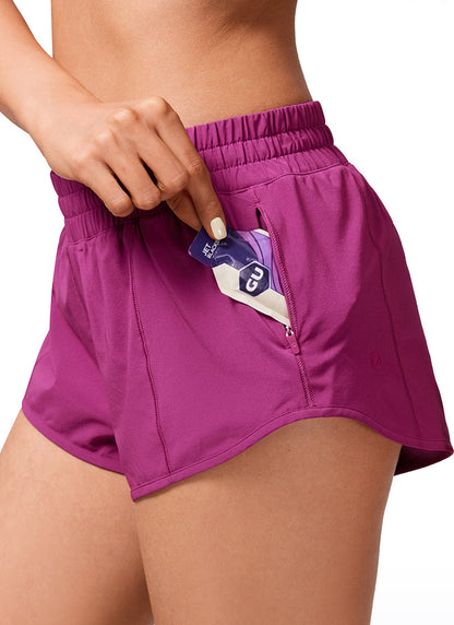 Feathery-Fit Soft Liner Zip Pocket Short 2.5''