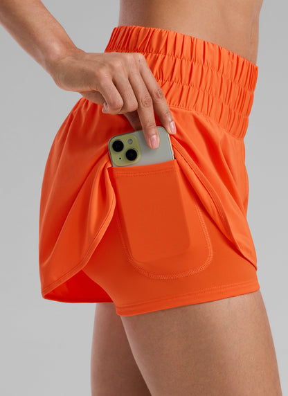 Feathery-Fit Soft  2 in 1 High Rise Short 3''