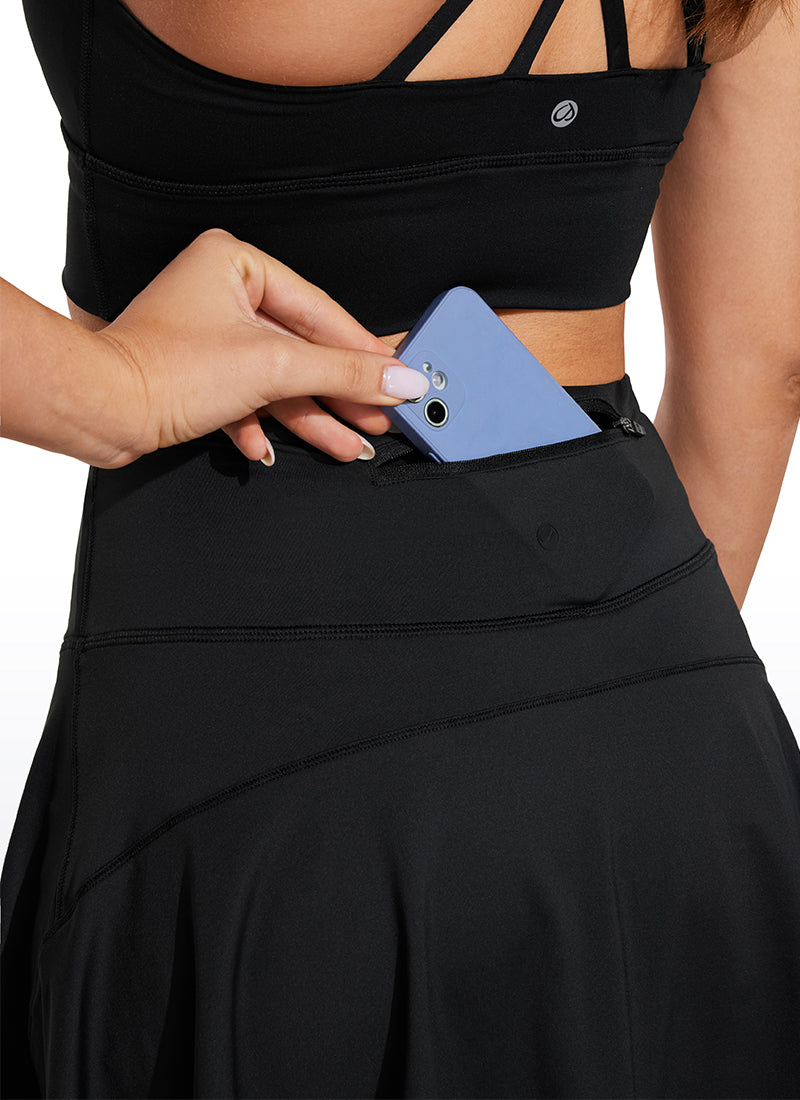 UPF 50+ High Rise Flowy Pleated Skirt 14''