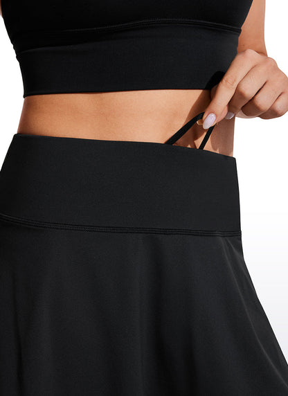 UPF 50+ High Rise Flowy Pleated Skirt 14''