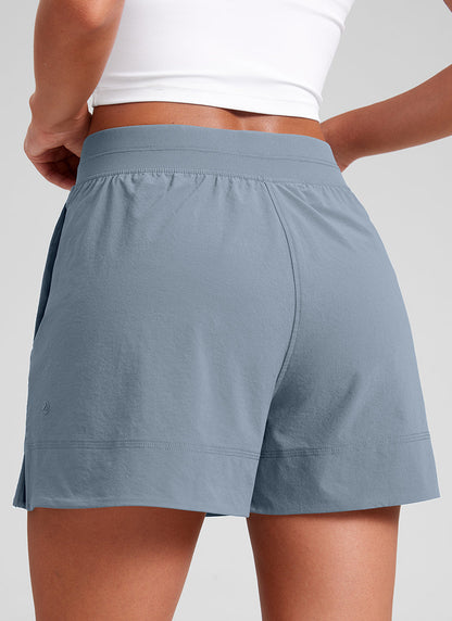 Linerless V Slit Pocket High Rise Short 4"