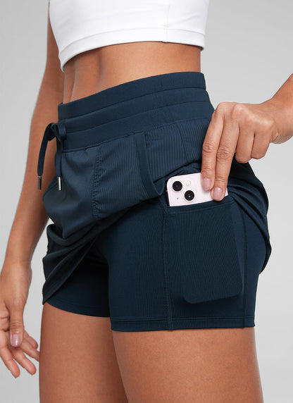 Lightweight High Rise Skirts Drawstring Skirt