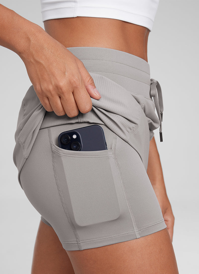 Lightweight High Rise Skirts Drawstring Skirt