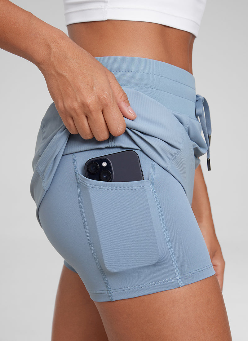 Lightweight High Rise Skirts Drawstring Skirt