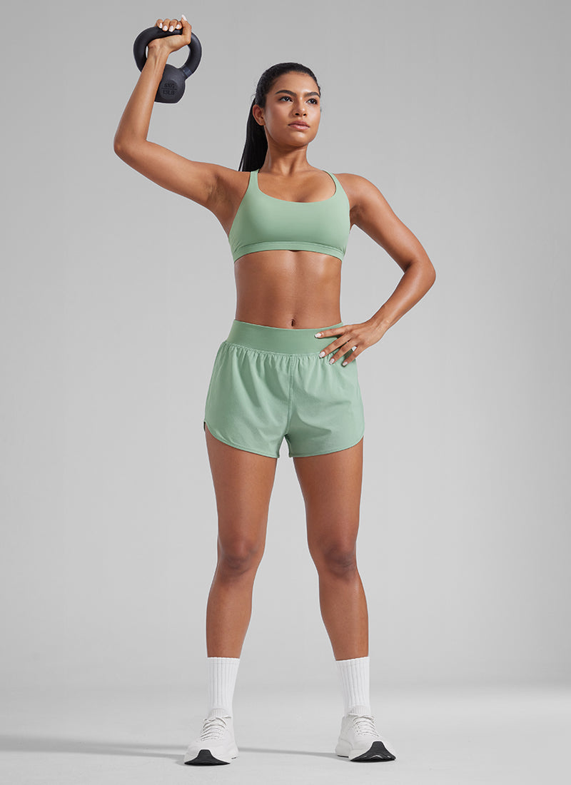 Feathery-Fit Soft Liner Zipper Pocket Short 3''