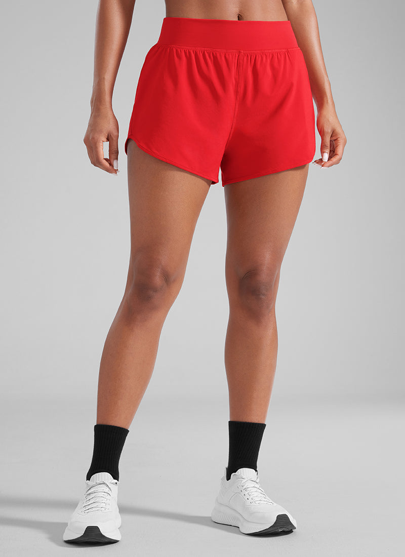 Feathery-Fit Soft Liner Zipper Pocket Short 3''