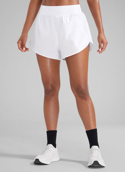 Feathery-Fit Soft Zipper Pocket Dolphin Short 3''