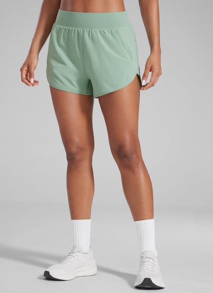 Feathery-Fit Soft Zipper Pocket Dolphin Short 3''