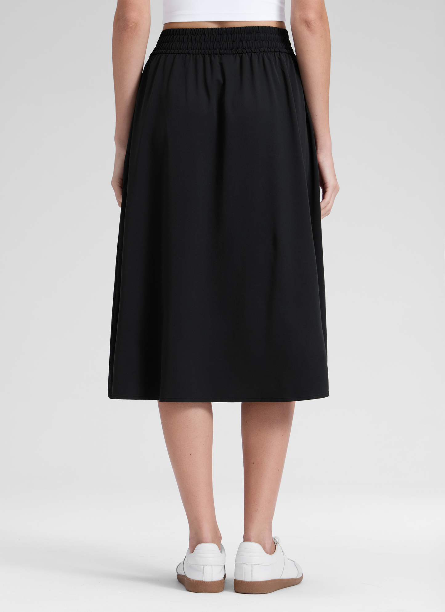 Feathery-Fit Stretchy Side Pocket Skirt