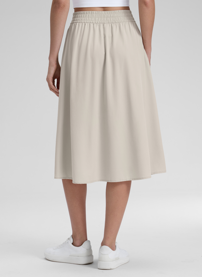 Feathery-Fit Stretchy Side Pocket Skirt