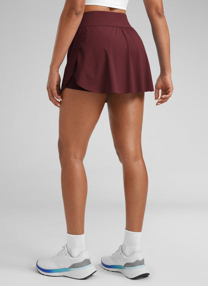 A Line High Rise Pocket Side Slit Skirt 14.5''