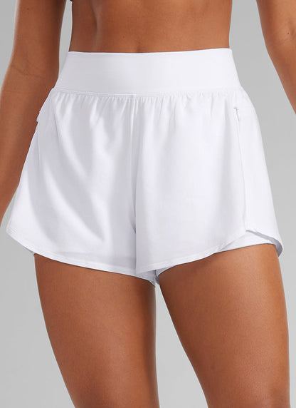 Feathery-Fit Soft 2 in 1 Zip Pocket Short  3"