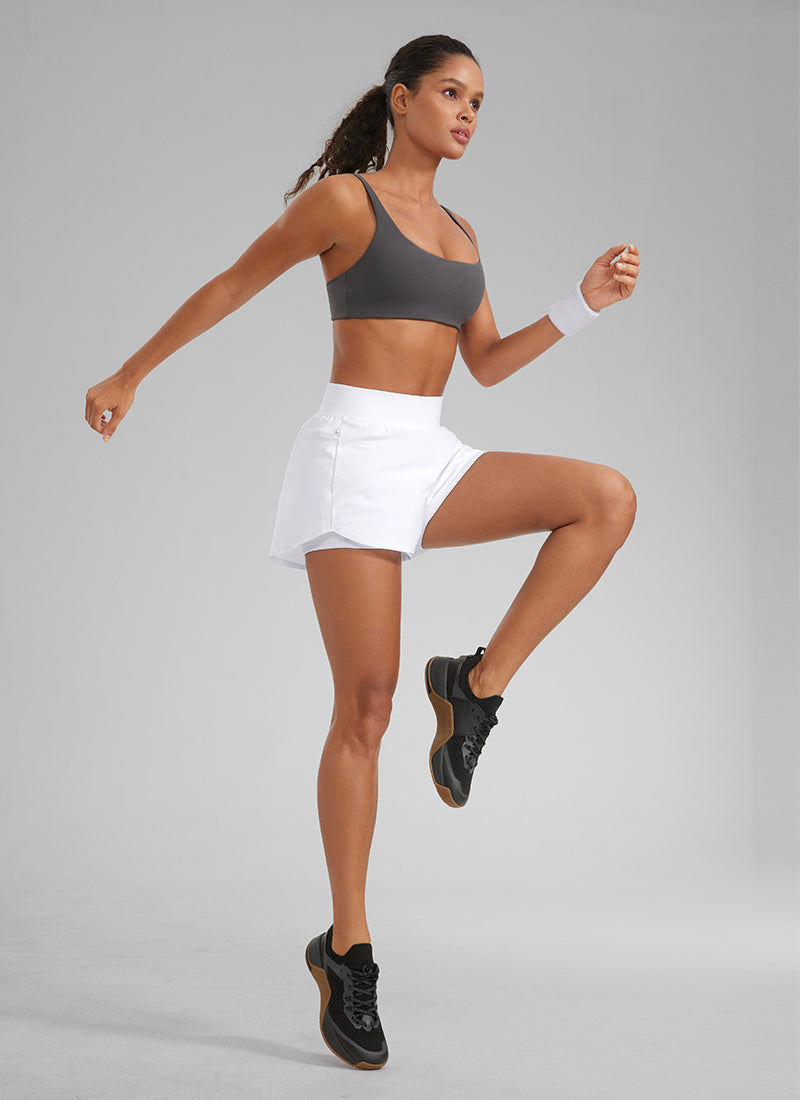 Feathery-Fit Soft 2 in 1 Zip Pocket Short  3"