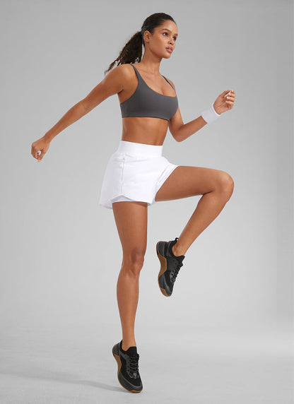 Feathery-Fit Soft 2 in 1 Zip Pocket Short  3"