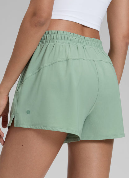 Feathery-Fit Stretchy 2 in 1 High Rise Pocket Short