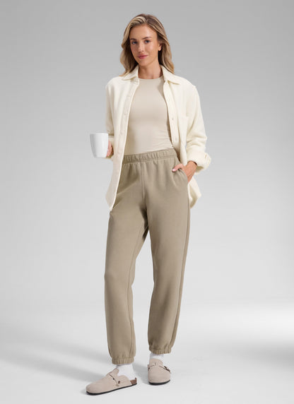 Fleece Lined High Rise Jogger Sweatpant 28''